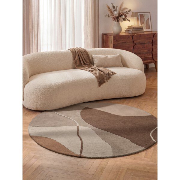 Brązowy wełniany okrągły dywan ø 200 cm Muse – Villeroy&Boch-image-1