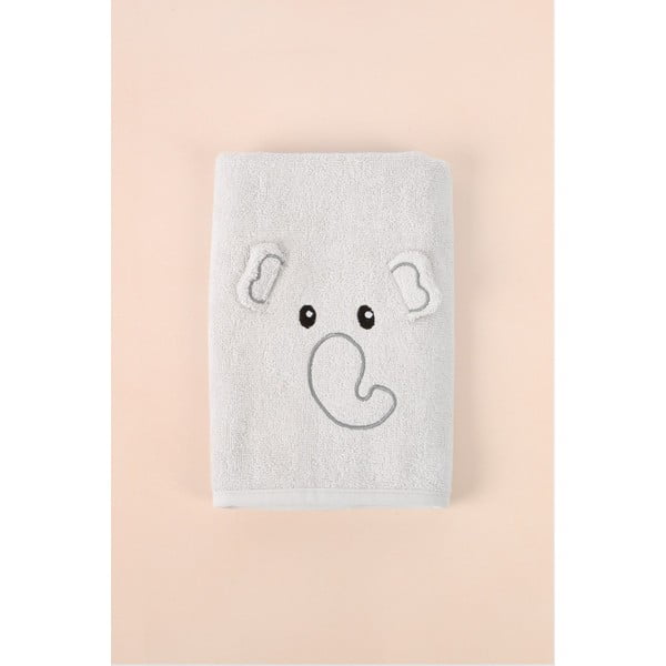 Jasnoszary bawełniany ręcznik dziecięcy 50x75 cm Jumbo – Foutastic