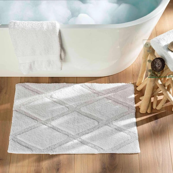 Biały dywanik łazienkowy 50x80 cm Thais – douceur d'intérieur-image-1