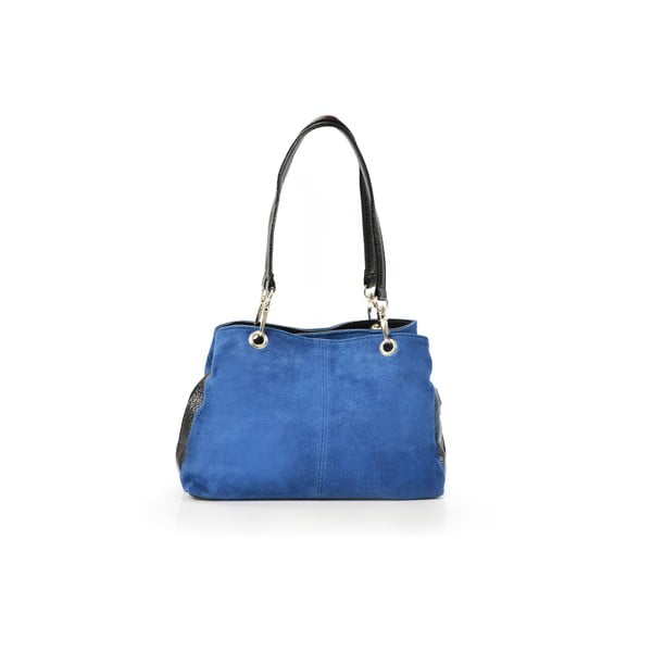 Skórzana torebka Giselle, niebieska
