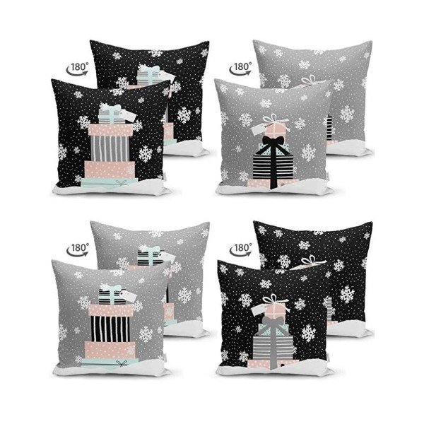 Poszewki na poduszki zestaw 4 szt. ze świątecznym motywem 43x43 cm Merry Christmas – Mila Home-image-2