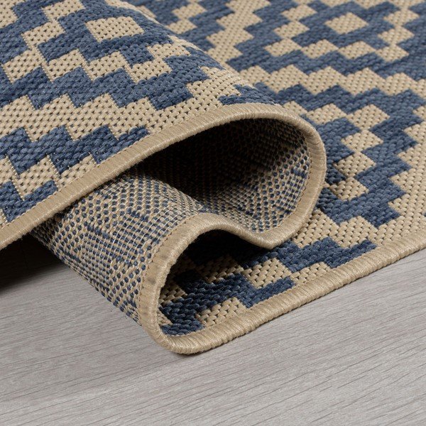 Niebiesko-beżowy dywan odpowiedni na zewnątrz 200x200 cm Moretti – Flair Rugs-image-3