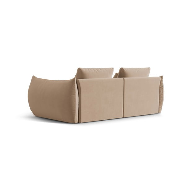 Beżowa aksamitna sofa 232 cm Bloom – Micadoni -image-3