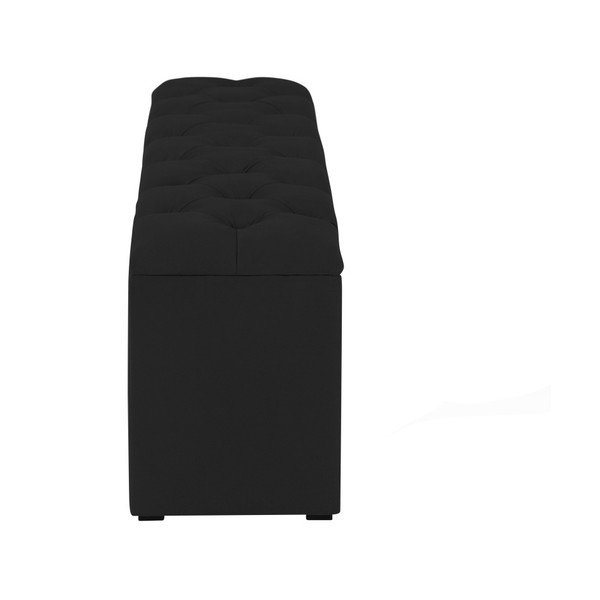 Czarna ławka ze schowkiem do łóżka Kooko Home Manna, 47x180 cm-image-3