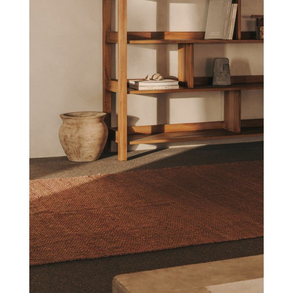 Łososiowy dywan odpowiedni na zewnątrz z juty 160x230 cm Sallova – Kave Home-image-1