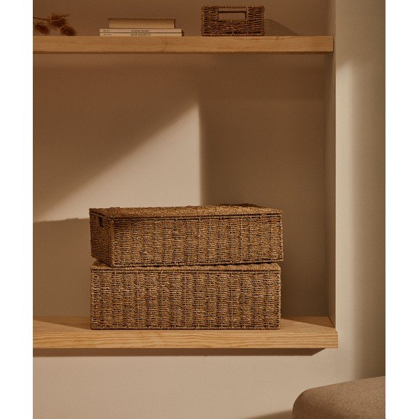 Koszyki zestaw 2 szt. z trawy morskiej 40x60x21 cm Tossa – Kave Home-image-2