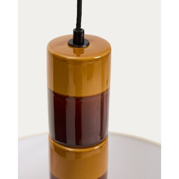 Lampa wisząca z tekstylnym kloszem Mavran – Kave Home-image-3