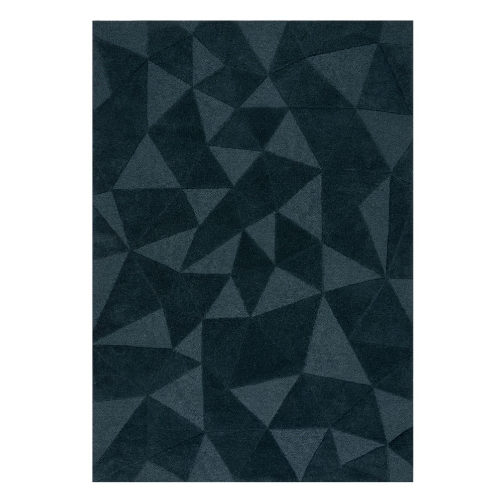 Zielononiebieski wełniany dywan tkany ręcznie 160x230 cm Shard Teal – Flair Rugs