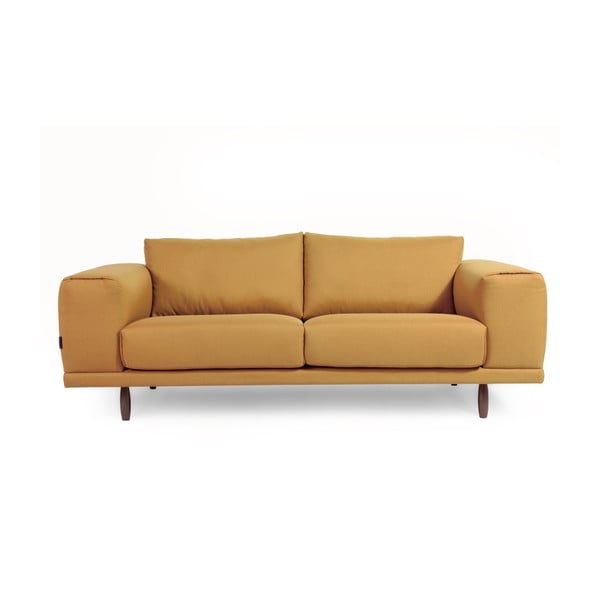 Żółta sofa 2-osobowa Charlie Pommier Relax