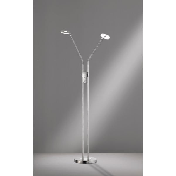 Lampa stojąca LED ze ściemniaczem w kolorze srebra (wysokość 150 cm) Dent – Fischer & Honsel-image-1