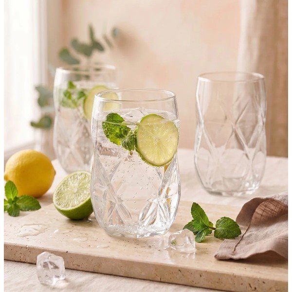 Szklanki zestaw ze szkła borokrzemowego 6 szt. 400 ml Geo – Vialli Design-image-1
