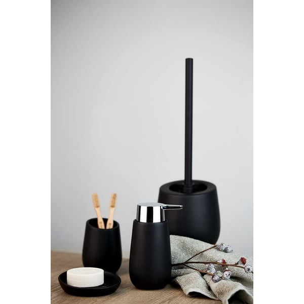 Szczotka do WC ceramiczna w kolorze matowej czerni Badi – Wenko-image-1