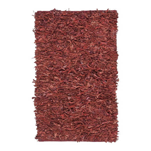 Skórzany dywan Safavieh Avant Red, 182x121 cm