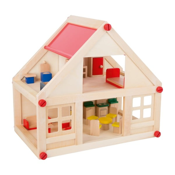 Drewniany składamy domek dla lalek Legler Building