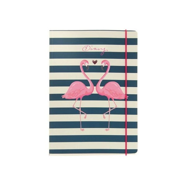 Kalendarz A5 Go Stationery Flamingo Stripes