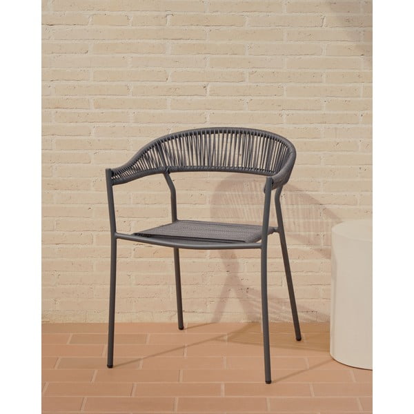 Szare krzesła z imitacji rattanu zestaw 4 szt. Futadera – Kave Home-image-1