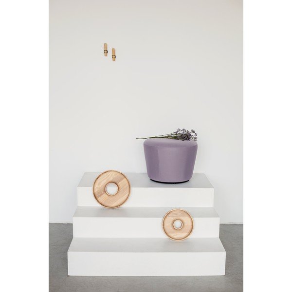 Brązowy skórzany puf EMKO Naïve, ø 52 cm-image-3