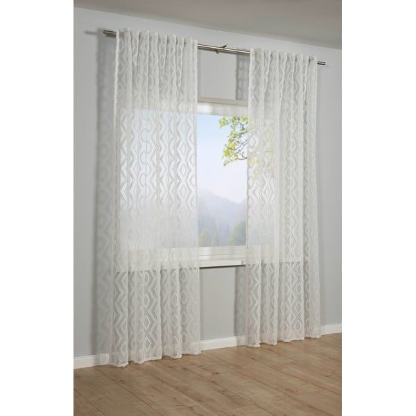 Biała firanka 140x245 cm Diamant Scherli – Sehlbach-image-1