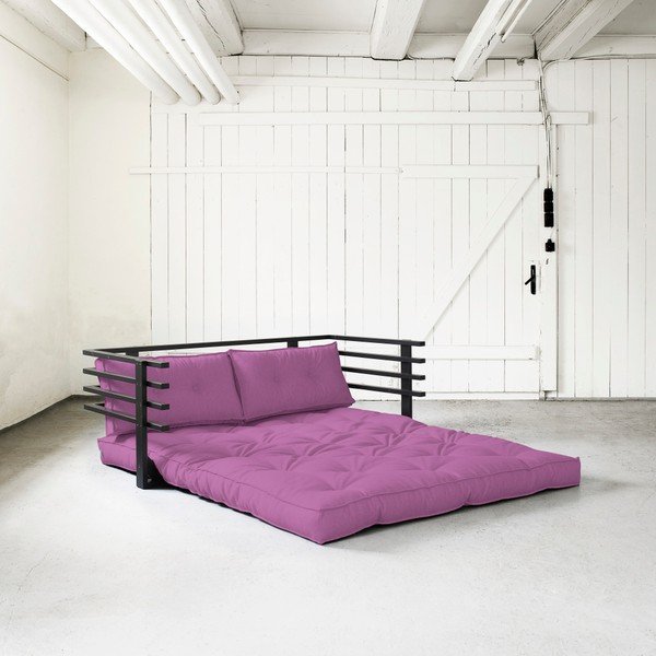 Sofa rozkładana Karup Funk Black/Taffy Pink-image-1