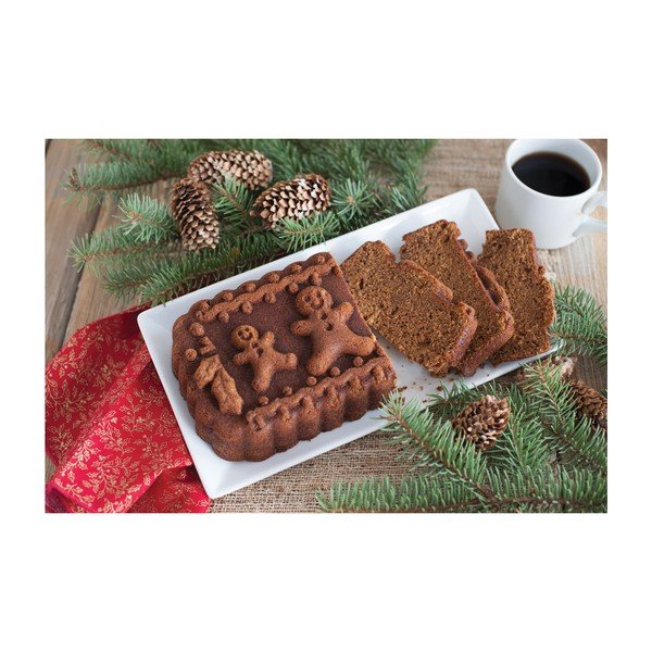 Podłużna forma na ciasto w kolorze srebra Nordic Ware Gingerbread Family, 1,4 l-image-1