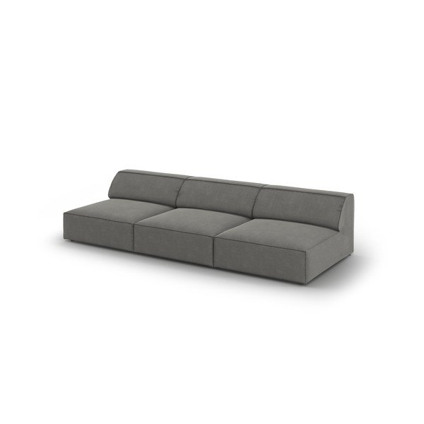 Szara aksamitna sofa 240 cm Jodie – Micadoni Home-image-4