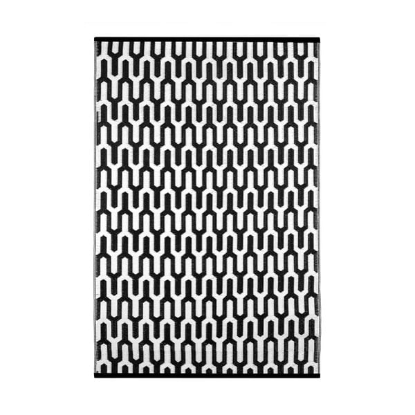 Czarno-biały dwustronny dywan zewnętrzny Green Decore Jubilee, 120x180 cm