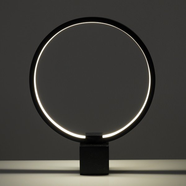 Czarna lampa stołowa Tomasucci Ring, wys. 37 cm-image-1