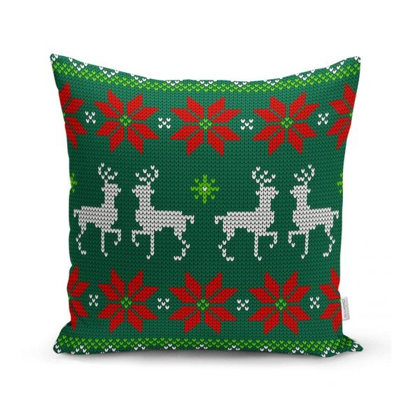 Zestaw 4 świątecznych poszewek na poduszki i bieżnika Minimalist Cushion Covers Merry Christmas-image-2