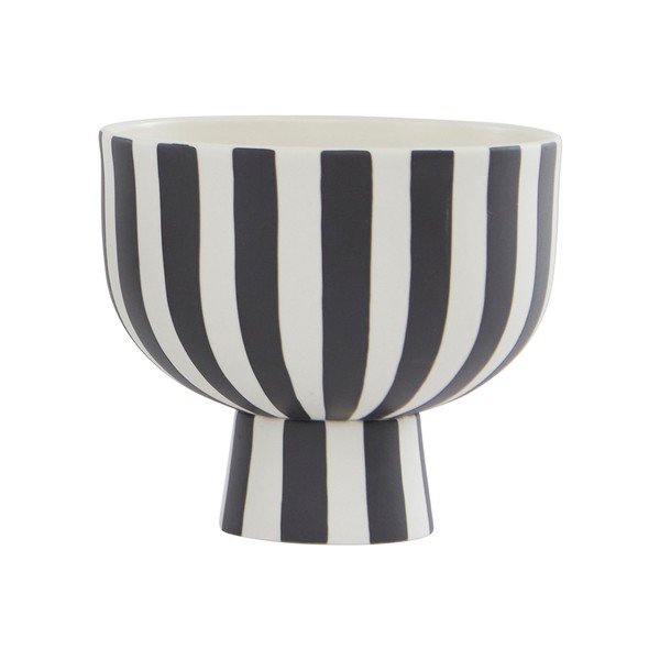 Czarno-biała kamionkowa miska do serwowania Toppu – OYOY Living Design