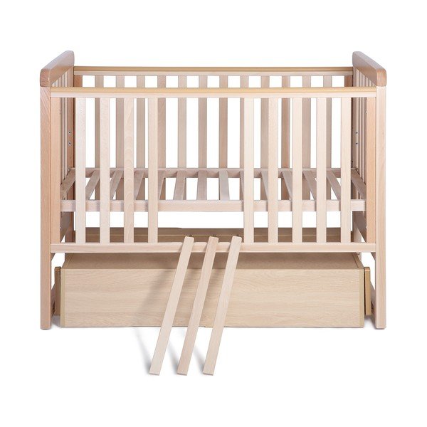 Dziecięce łóżko bujane z drewna bukowego YappyKids Move, 60x120 cm-image-3