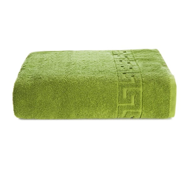 Zielony ręcznik kąpielowy z bawełny Kate Louise Pauline, 70x140 cm