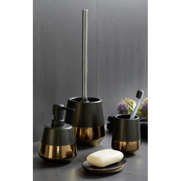 Czarny ceramiczny zestaw akcesoriów łazienkowych Brandol – Wenko-image-1