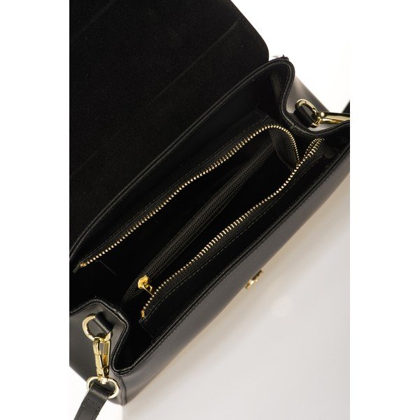 Czarna skórzana torebka Federica Bassi Marta-image-1