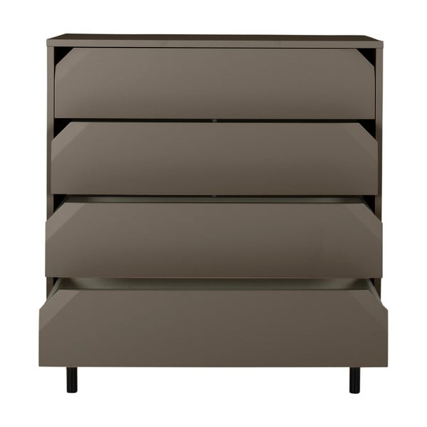 Ciemnoszara wysoka komoda 90x96 cm Corner – Tenzo-image-2