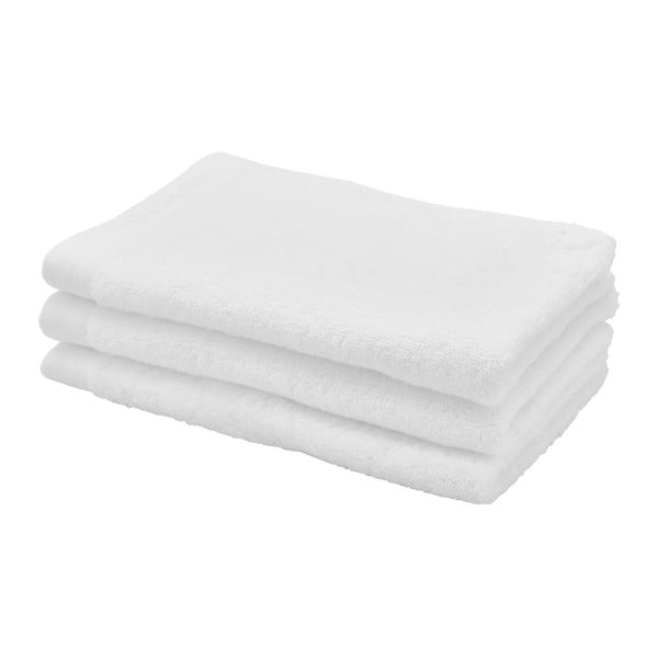 Biały ręcznik z domieszką bawełny Aquanova Riga, 30x50 cm