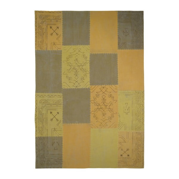 Musztardowy ręcznie tkany dywan Kayoom Emotion, 120x170 cm