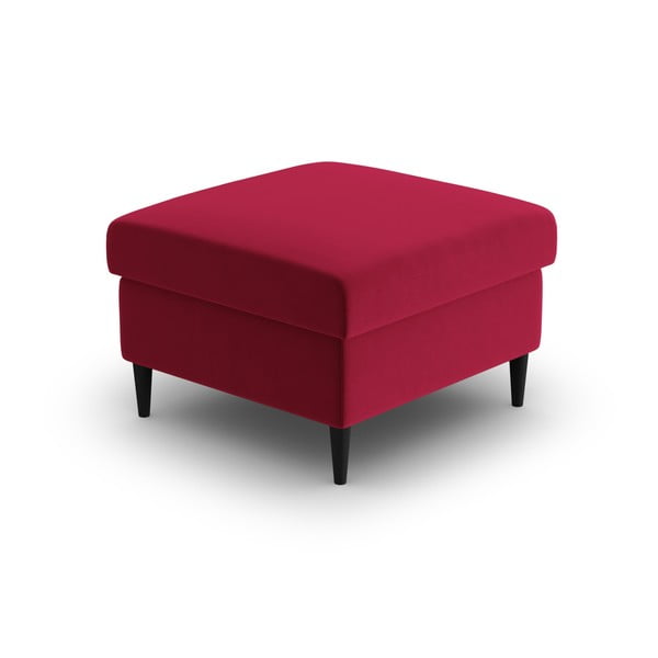 Czerwony aksamitny podnóżek Kyoto – Cosmopolitan Design-image-2