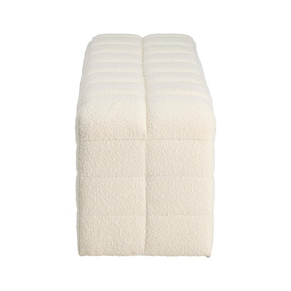 Kremowa tapicerowana ławka z materiału bouclé Fanita – Ellos Home-image-3