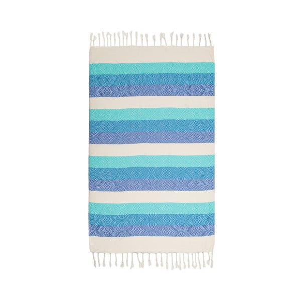 Ręcznik hammam Waves Blue, 105x175 cm