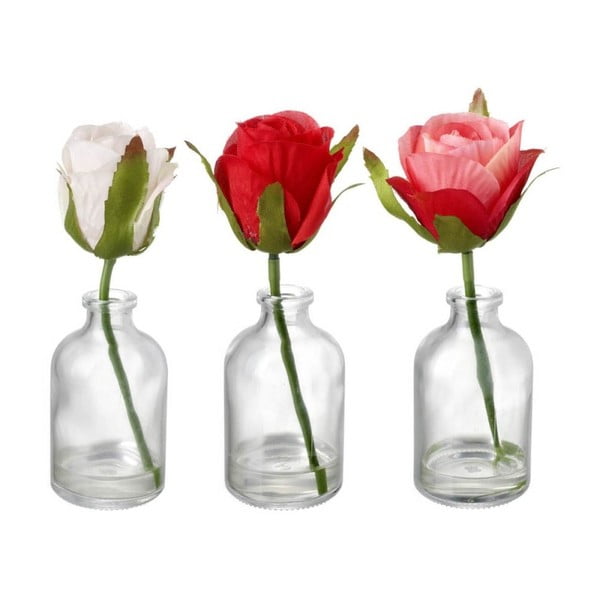 Zestaw 3 dekoracyjnych kwiatów Heaven Sends Rose
