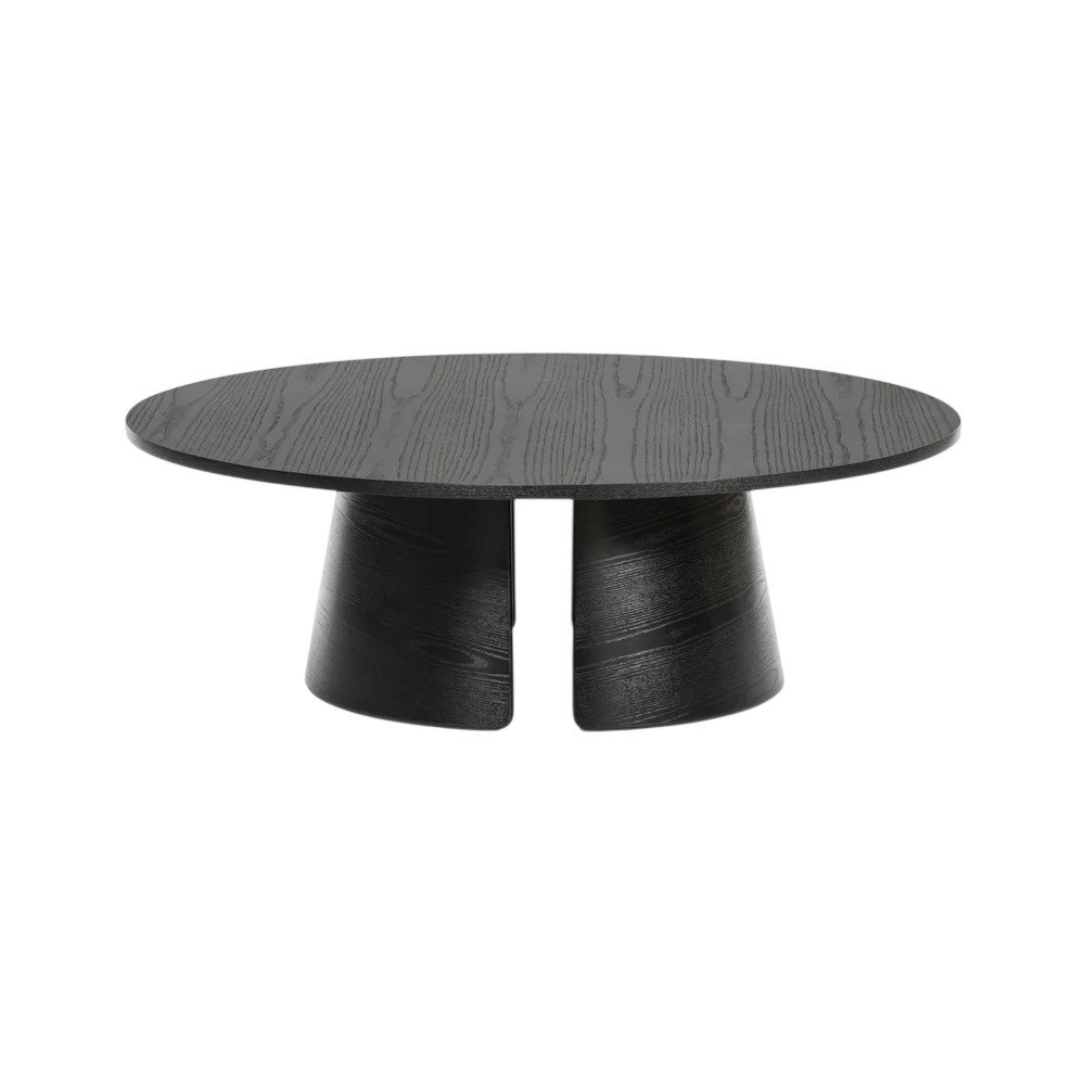 Czarny stolik Teulat Cep, ø 110 cm