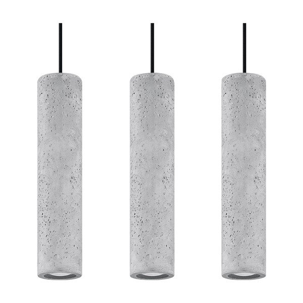 Szara lampa wisząca betonowa Fadre – Sollux-image-4