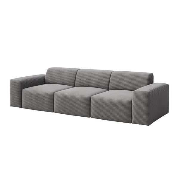 Szara sztruksowa sofa 285 cm Villet – Rodier-image-2