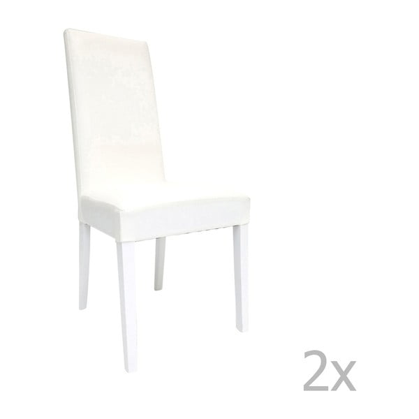 Zestaw 2 białych krzeseł Esidra Roque