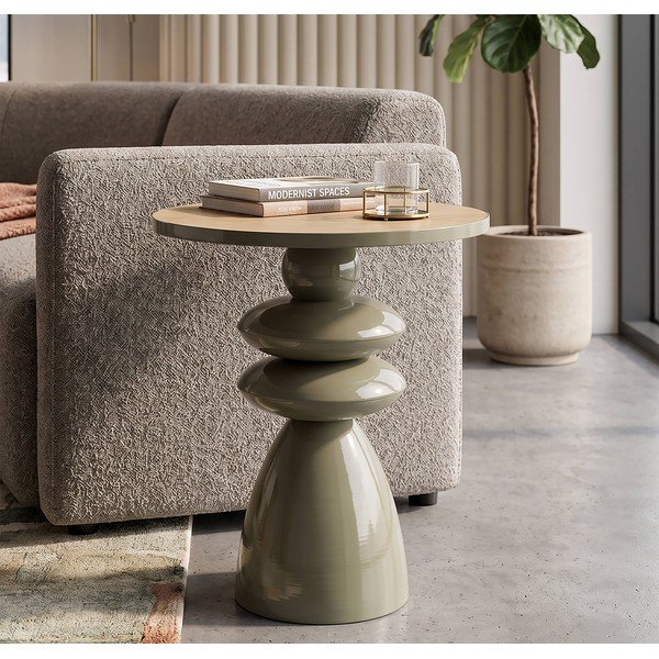 Metalowy okrągły stolik ø 45,5 cm Metal Console – Mauro Ferretti-image-1