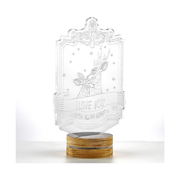 Lampa 3D stołowa I love you-image-1