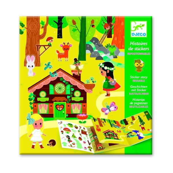 Zestaw książki i wielorazowych naklejek Djeco Forest Sticker Story-image-1