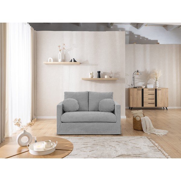Jasnoszara sofa 140 cm Paphos – Ropez-image-2