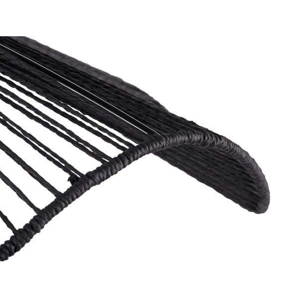 Czarna metalowa lampa wisząca z kloszem plecionki papierowej ø 80 cm Sombra – Leitmotiv-image-4