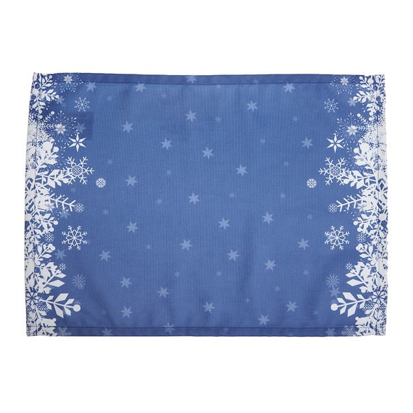 Zestaw 2 niebieskich mat stołowych z motywem świątecznym Mike & Co. NEW YORK Honey Snowflakes, 33x45 cm